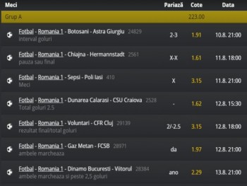 Cota 200+: Bilet Lucky Loser Liga 1 Etapa 4